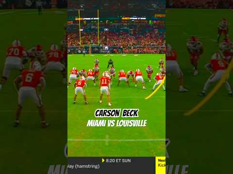 CARSON BECK Throws Away MIAMI HURRICANES VICTORY!!! #Shorts #collegefootball #Miami #louisville