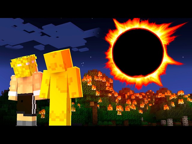 Sobreviví al ECLIPSE de SOL en Minecraft...