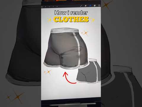 How i render ✨ Clothes ✨#art #drawing #tuto #tutorials #tutorialyoutube #tips #tipsandtricks #tutor