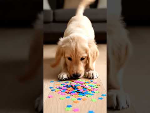 Puppies fight with colorful little stars 🐶✨ #marblerunandmore #dog #reverse #Shorts #USA #cutedog