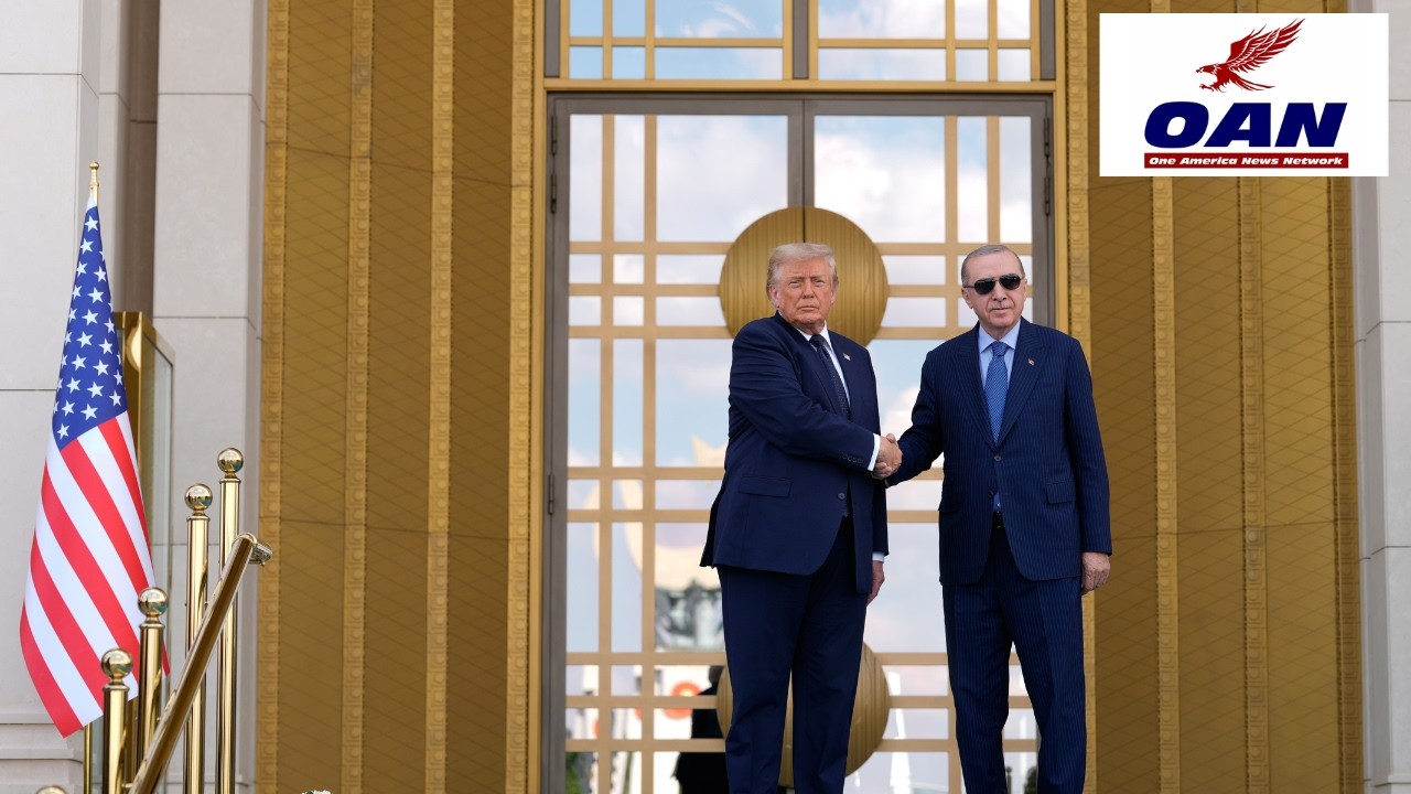 President Trump greets the President of Türkiye and the First Lady in Ankara.
