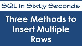 how to insert multiple rows in a table