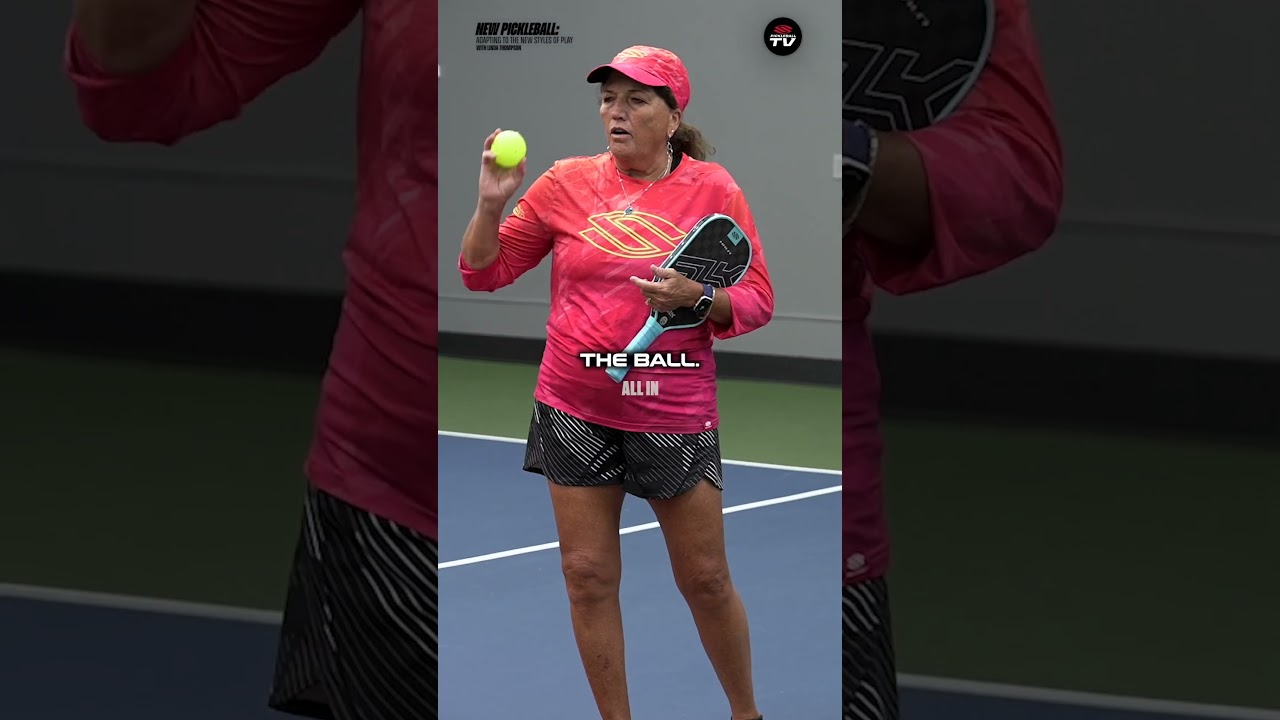 Pickleball coach Linda Thompson will teach you the 3rd Shot Drive & 5th Shot Drop 🤙 #pickleball