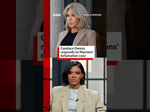 Candace Owens responds to Macron's defamation case. #CandaceOwens #BrigitteMacron #BBCNews