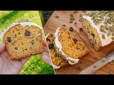 How to make PUMPKIN BREAD | Pumpkin Spicy Bread Recipe with Cream Cheese Frosting