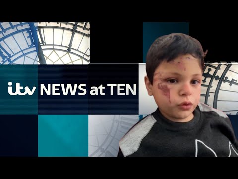 'I flew' says Gazan boy, thrown from a building in Israeli airstrike - Watch News at Ten | ITV News