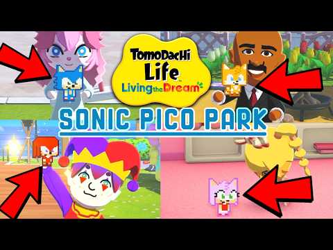 Tomodachi Life Living the Dream SONIC PICO PARK Pets (from Palette House)!