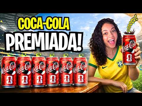 ABRI a nova lata da Coca-Cola da Copa… e ela GRITOU GOL? 😳⚽