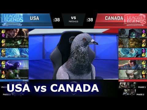 NA LCS Civil War - Team USA vs Team Canada | 2018 April Fools LoL Casters and Pro Players show Match