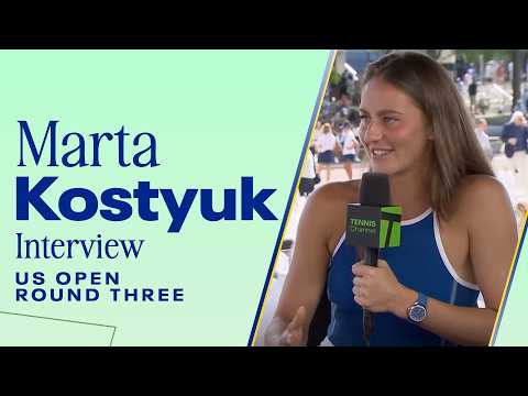 Marta Kostyuk finds the line of "being funny but not too crazy" 🤪 | 2026 US Open