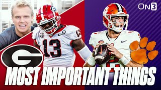 Georgia Bulldogs vs Clemson Tigers MOST Important Things | UGA Pass Rush, Cade Klubnik, Carson Beck