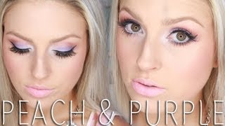 Chit Chat GRWM ? Lilac & Peach Eyes! Spring Colors, pastels, purple, spring, makeup