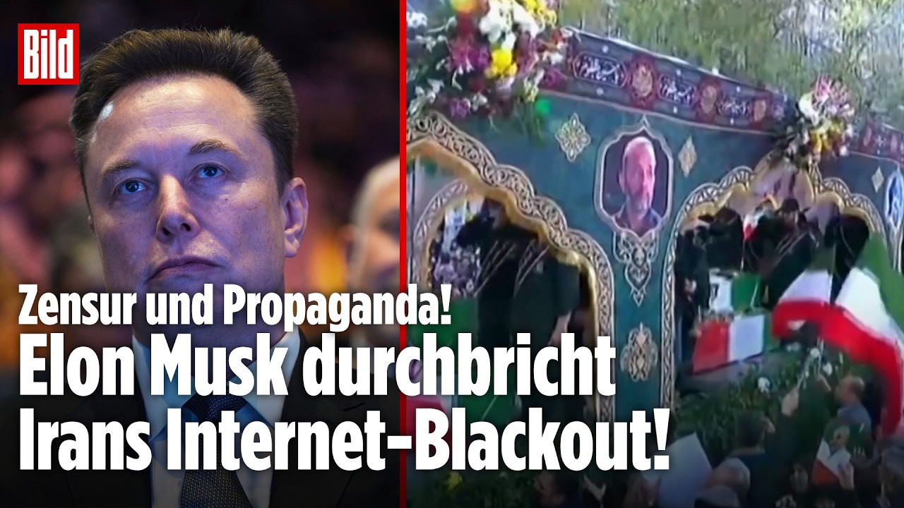 IRAN: Mullah-Regime zeigt bizarre Propaganda! Elon Musk kontert mit Internet-Zugang per Starlink!