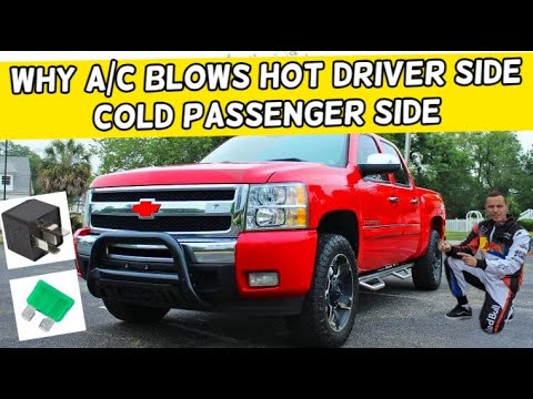WHY AC AIR CONDITIONER BLOWS HOT DRIVER SIDE, COLD PASSENGER SIDE CHEVROLET SILVERADO 2006 2007 2008