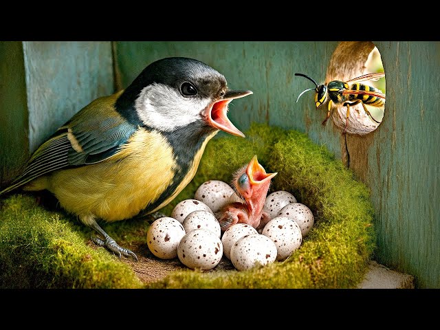 NACIERON LOS PAJARITOS, PERO LA MADRE SE LLEVÓ A UNO DEL NIDO
