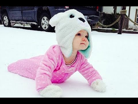 Cute Babies Discovering Snow For the First Time - Hilarious Reactions  Compilation