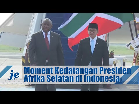 Moment Kedatangan Presiden Afrika Selatan Cyril Ramaphosa di Indonesia