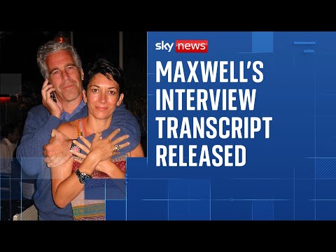US Justice Department releases Ghislaine Maxwell interview transcript