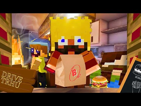 Trabalhamos Em Um Drive Thru!!! mods com mine