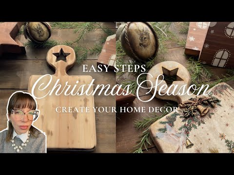 Stunning Home Decor For Christmas-Easy Steps Using Redesign Transfers, Moulds And More!