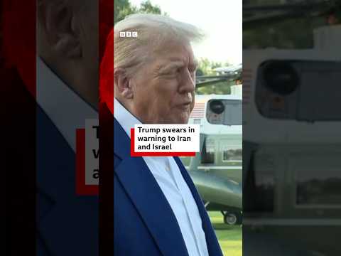 Donald Trump swears in warning to Israel and Iran. #DonaldTrump #Israel #Iran #BBCNews