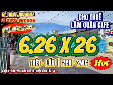 MAP ĐẤT VIỆT - mapdatviet.com NHÀ 2 MẶT TIỀN THU NHẬP CAO | Mặt tiền kinh doanh trung tâm hành chính Bình Tân 6.26x26 #0945555943