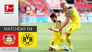 Haaland Brace brings BVB Comeback | Leverkusen — Dortmund 3-4 | All Goals | MD 4 – Bundesliga 21/22