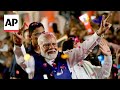 Indian Prime Minister Narendra Modi claims victory in India election