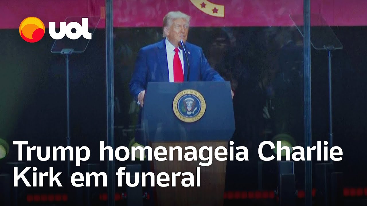 Trump presta homenagem a Charlie Kirk; funeral reuniu milhares de pessoas em estádio
