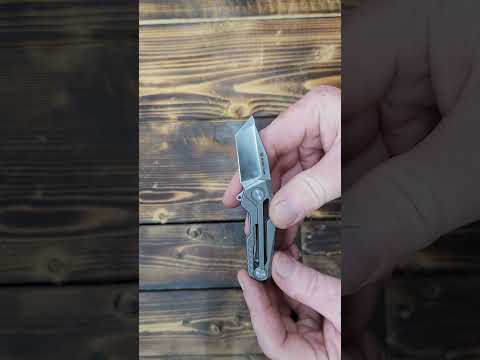Bastion Gear TiRunt Knife - S35VN Steel Blade - Titanium Scales, Tanto Point