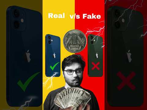 Spot a Fake iPhone📱🚨 with a 1️⃣ Rupee Coin! #fake #iphone  #productreview #shorts