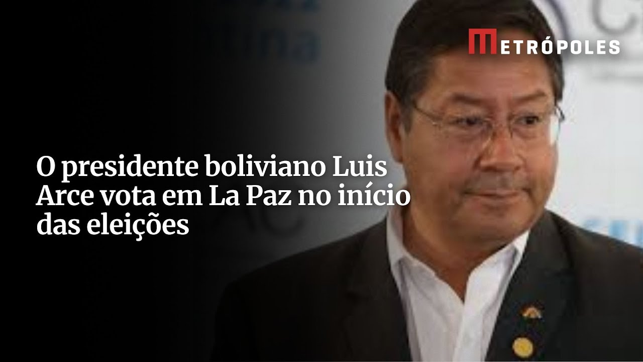 O presidente boliviano Luis Arce vota em La Paz no início das eleições