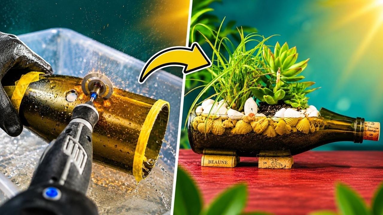 Genius DIY Ideas to Upcycle Glass Bottles ⭐