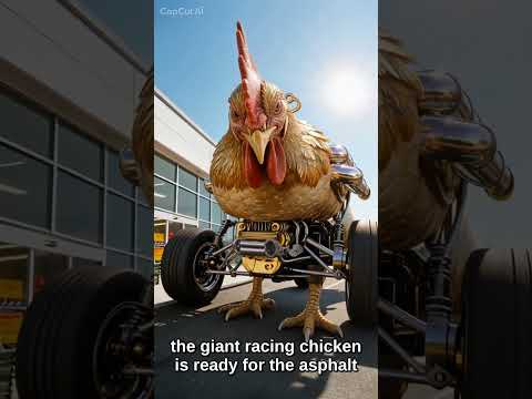 I’m riding a giant chicken like a motorbike #viral