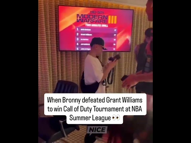 When Bronny beat Grant Williams in a COD tournament 🤣 (via @nicekicks/TT)