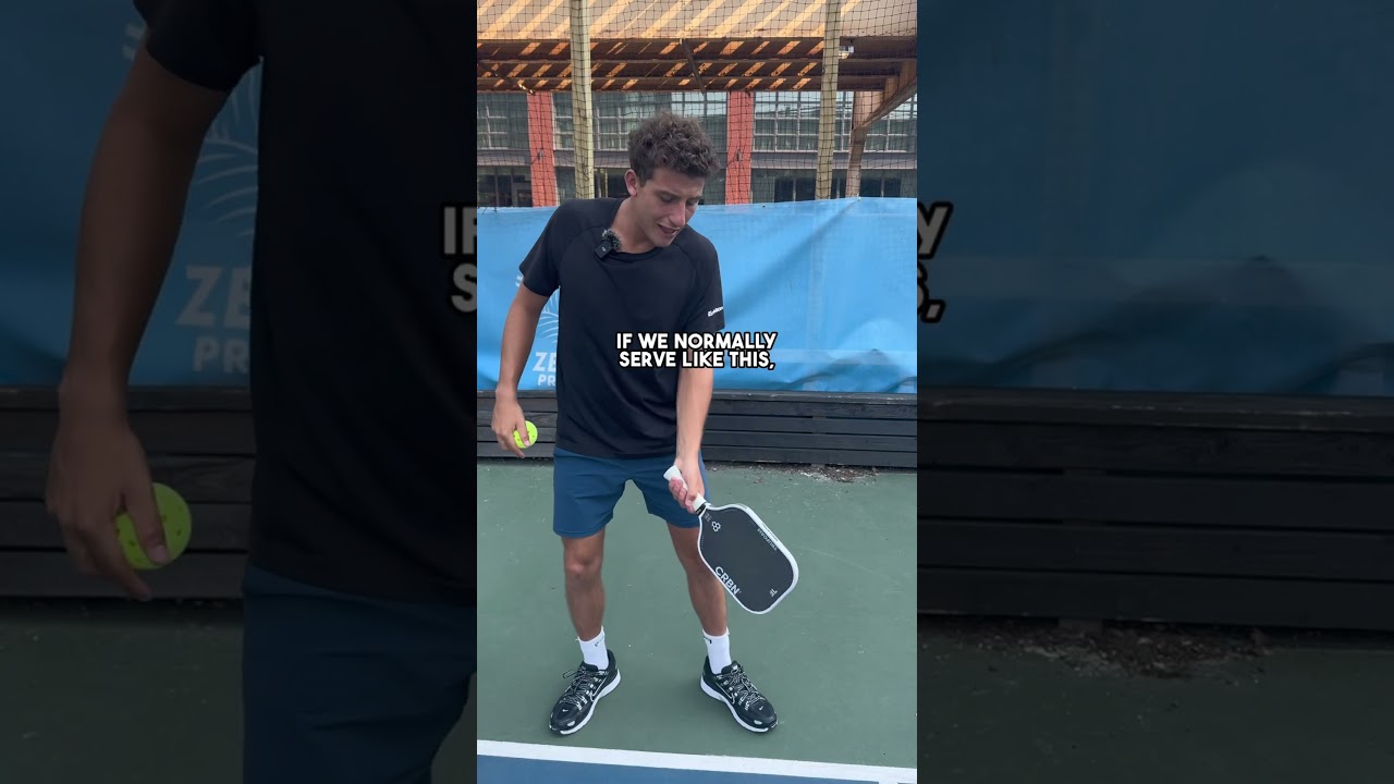 How to Hit a Screwball Serve in Pickleball! #pickleball #pickleballtips