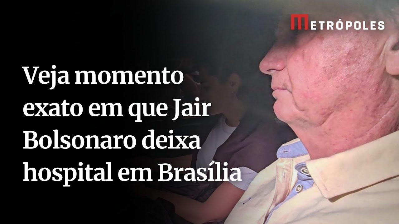 Veja momento exato em que Jair Bolsonaro deixa hospital em Brasília