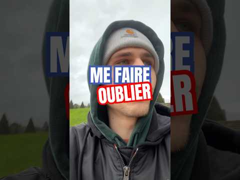 Je dois me faire oublier 🥶