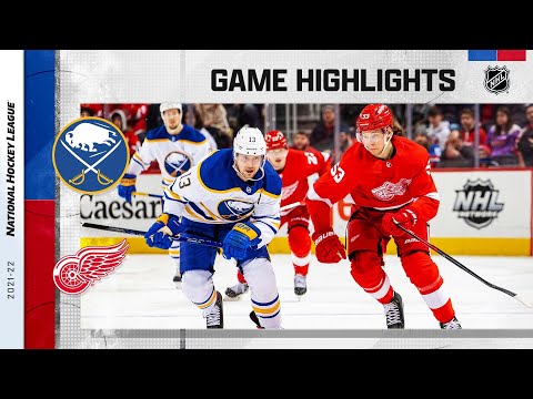 Sabres @ Red Wings 1/15/22 | NHL Highlights