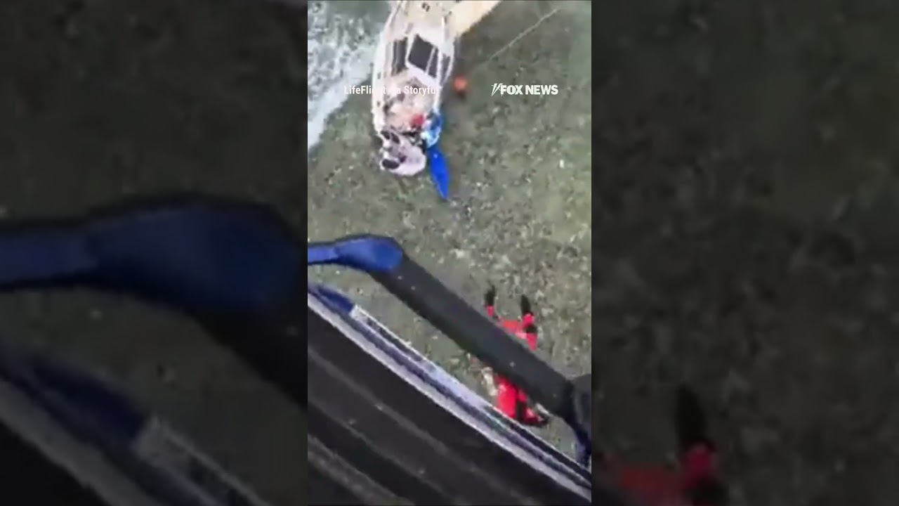 SAVED AT SEA: Emergency crews airlifted a man suffering from chest pains #shorts #usa #us #viral