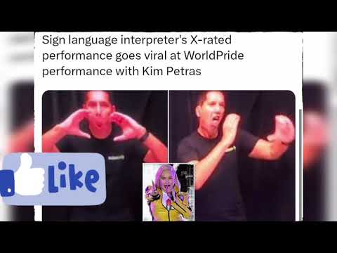Sign language interpreter's X-rated performance goes viral at WorldPride performance with Kim Petras
