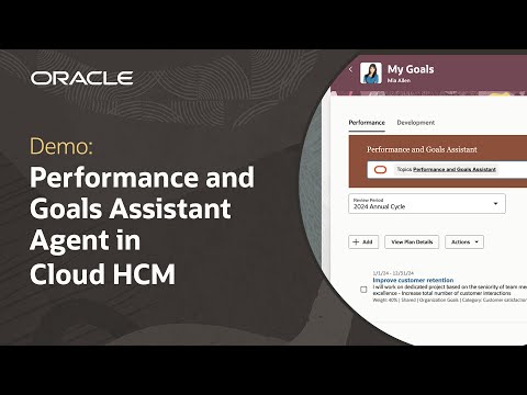 Performance and Goals Assistant Agent in Oracle Fusion Cloud HCM: Demo