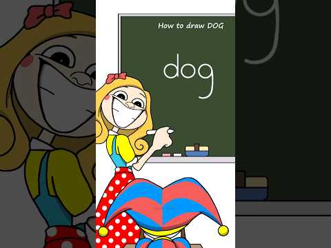 How to Draw DOG in 20 Seconds😯TADC Pomni & Poppy Playtime 3 Miss Delight Animation #shorts #drawing