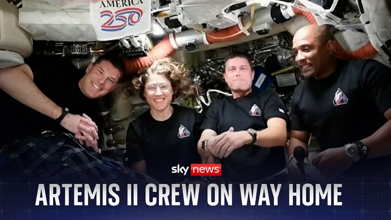 Artemis II crew on way home after record-breaking night