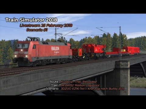 3DZUGEZ16Teil 1 Kranzug nach Bullay EL Livestream 25022018