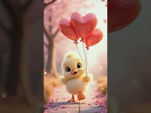 Cute Duckling Blows Flying Kisses! #shorts