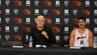 Oregon State Men's Basketball vs. Idaho Post Game Presser: Tinkle & Fallah (December 7, 2024)