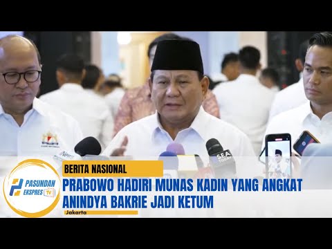 Prabowo Hadiri Munas Kadin yang Angkat Anindya Bakrie Jadi Ketum