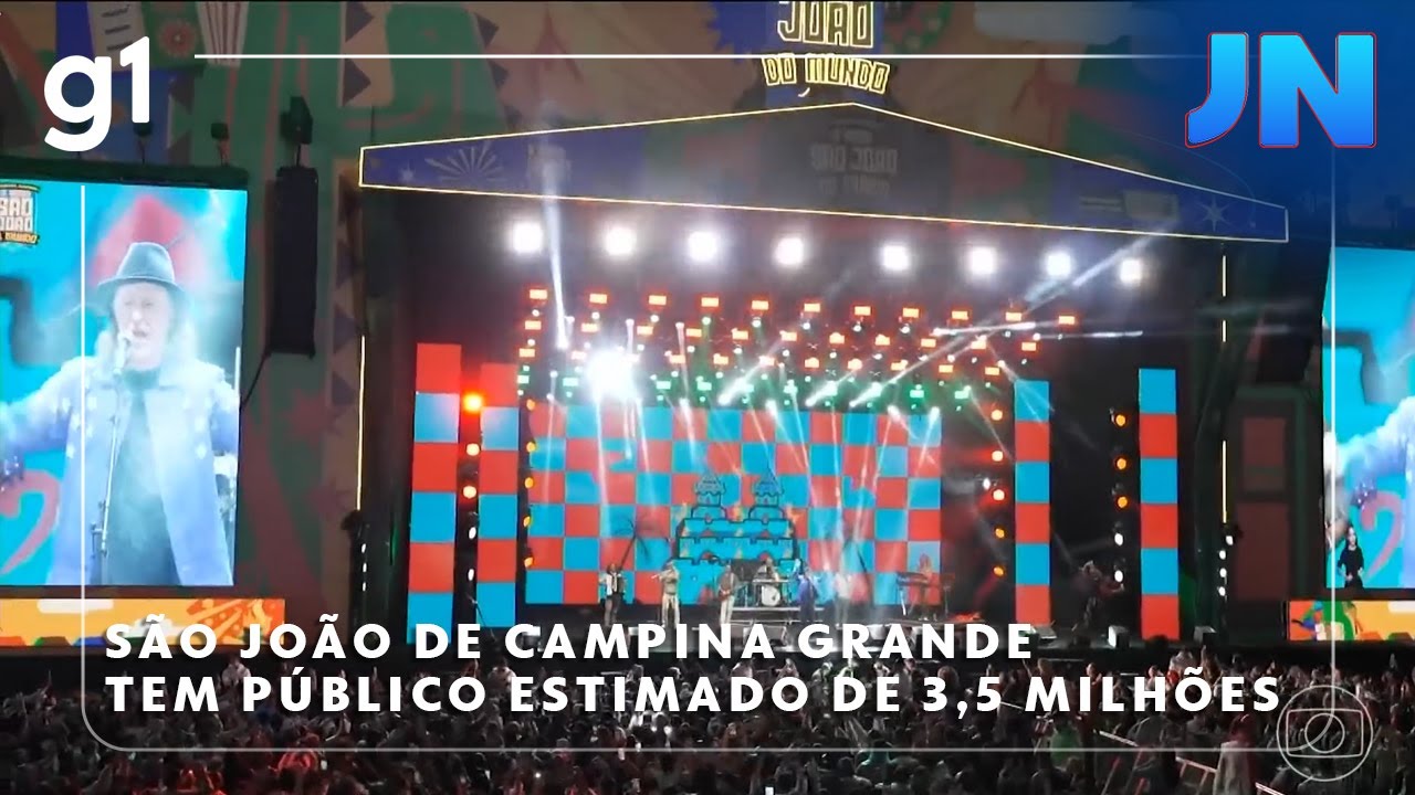 Jornal Nacional São João de Campina Grande tem público estimado de 35 milhões
