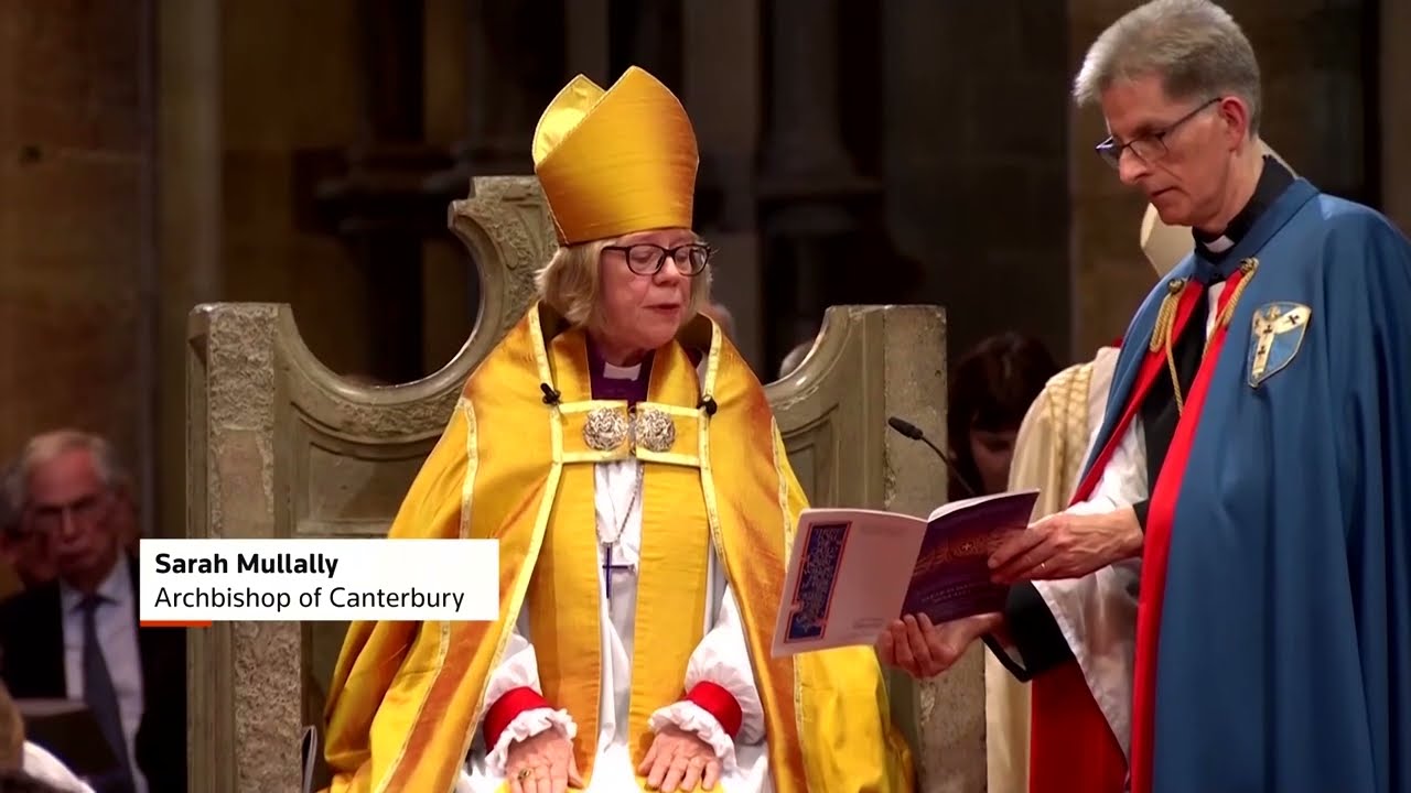 Sarah Mullally installed as first female Archbishop of Canterbury